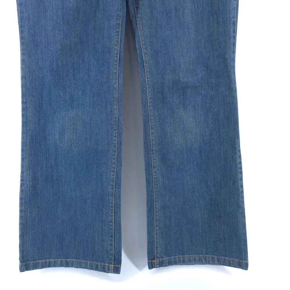 Izod Comfort Country Prep Ranch Classic Fit Bootcut Jeans Stretchy Dark Wash 12R - Picture 4 of 13
